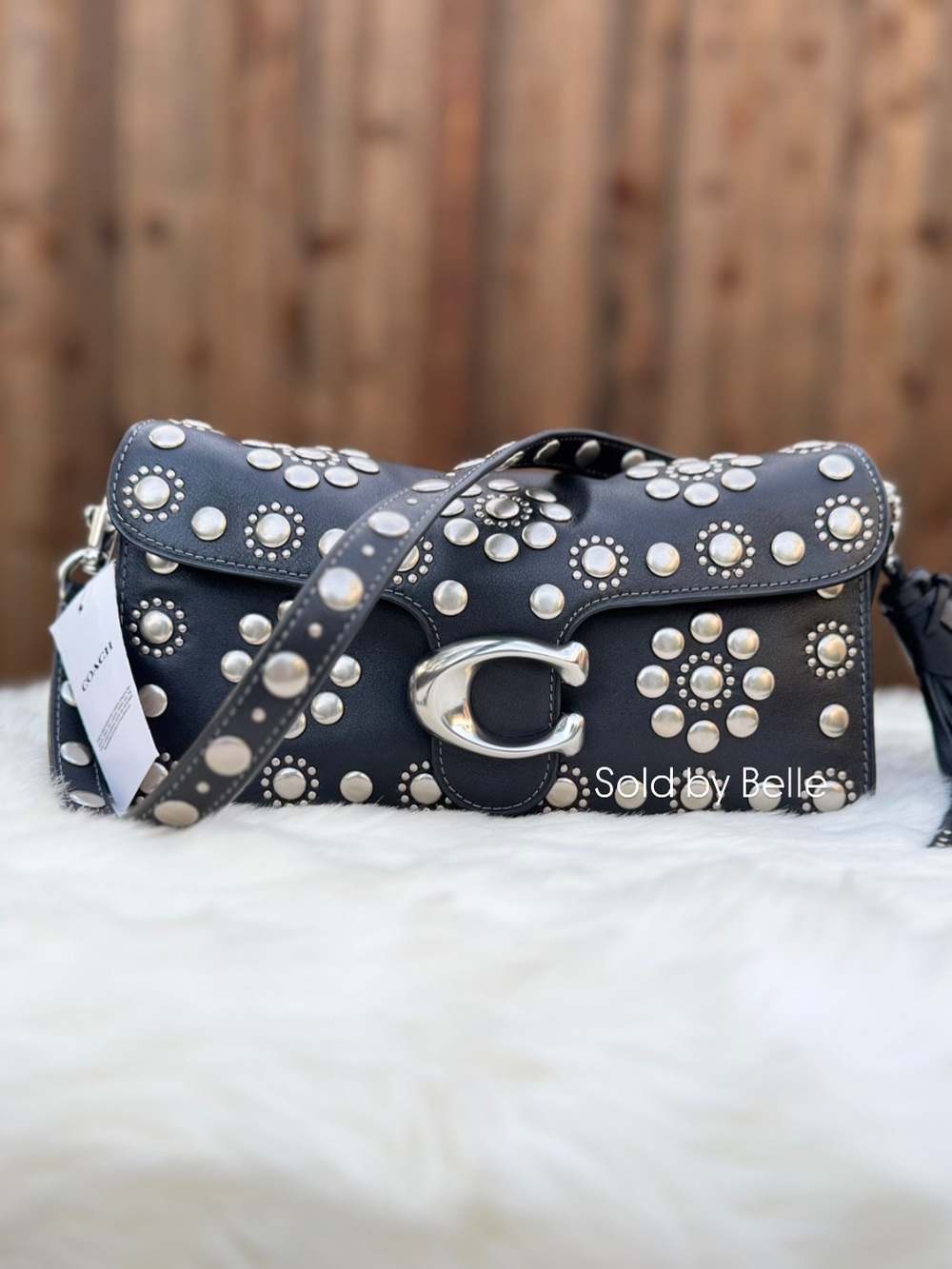 NWT Coach Tabby 26 Black Western Rivets